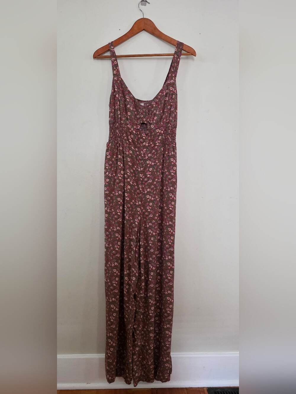 Aeropostale Cottagecore Ditsy Floral Wide Leg Jumpsuit Boho Whimsigoth M - Picture 2 of 9